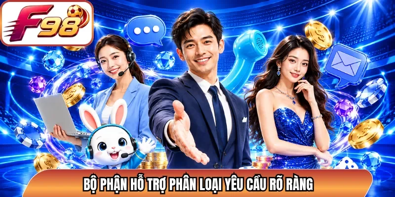 Bộ phận hỗ trợ phân loại yêu cầu rõ ràng
