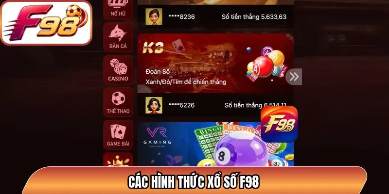 Các hình thức xổ số F98 